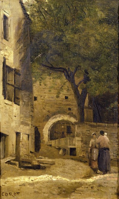 Scène de village - Jean Baptiste Camille Corot